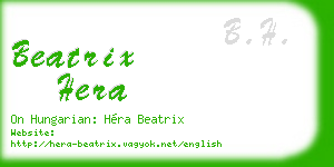 beatrix hera business card